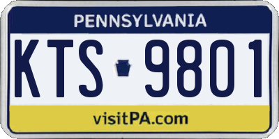 PA license plate KTS9801