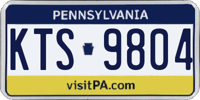 PA license plate KTS9804