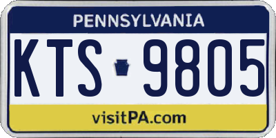 PA license plate KTS9805