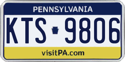 PA license plate KTS9806