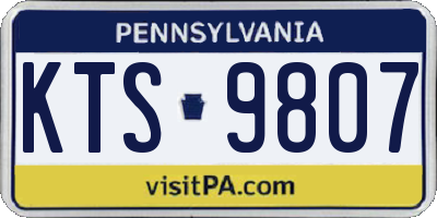 PA license plate KTS9807