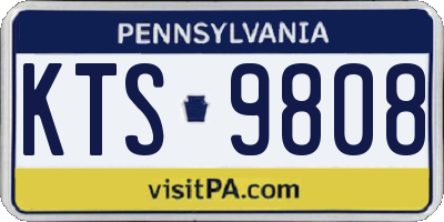 PA license plate KTS9808