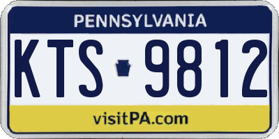 PA license plate KTS9812