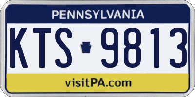 PA license plate KTS9813