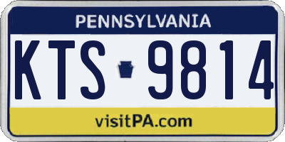 PA license plate KTS9814