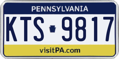 PA license plate KTS9817