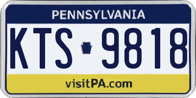 PA license plate KTS9818