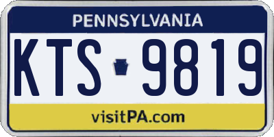 PA license plate KTS9819