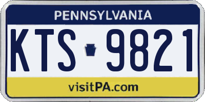 PA license plate KTS9821