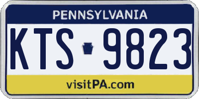 PA license plate KTS9823