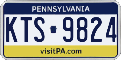 PA license plate KTS9824