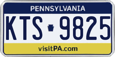 PA license plate KTS9825