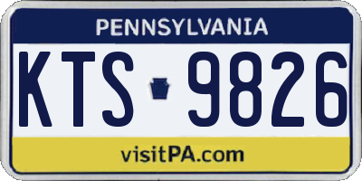 PA license plate KTS9826