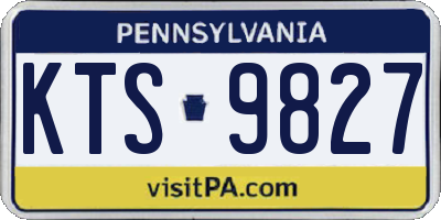 PA license plate KTS9827