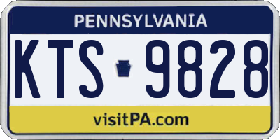 PA license plate KTS9828