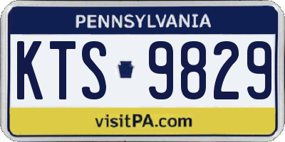 PA license plate KTS9829
