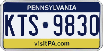 PA license plate KTS9830