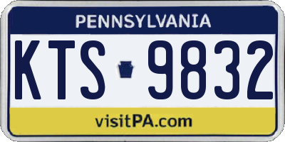 PA license plate KTS9832