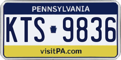 PA license plate KTS9836