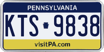 PA license plate KTS9838