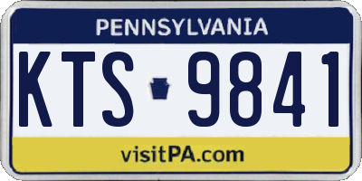 PA license plate KTS9841