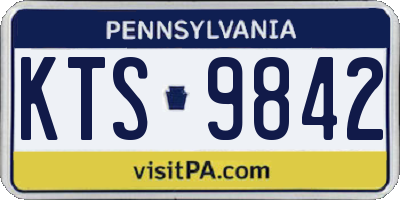 PA license plate KTS9842