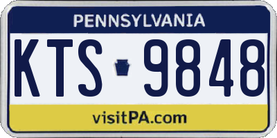 PA license plate KTS9848