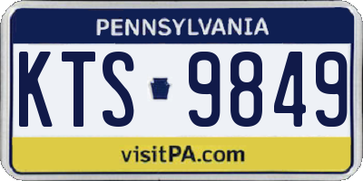 PA license plate KTS9849