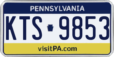PA license plate KTS9853