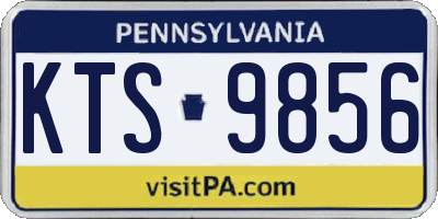 PA license plate KTS9856