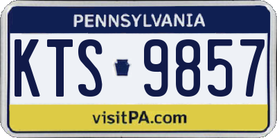 PA license plate KTS9857