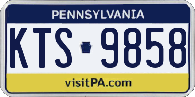 PA license plate KTS9858