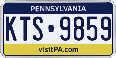 PA license plate KTS9859