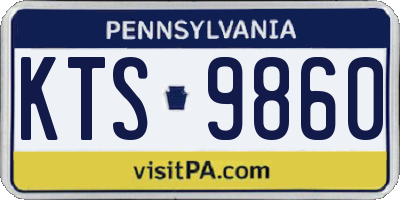 PA license plate KTS9860