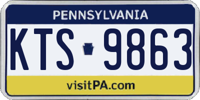 PA license plate KTS9863
