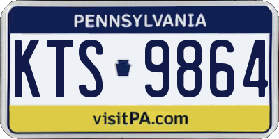 PA license plate KTS9864