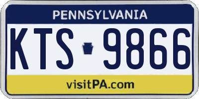 PA license plate KTS9866