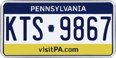PA license plate KTS9867