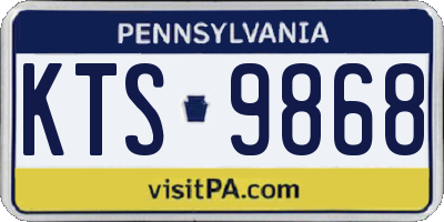 PA license plate KTS9868