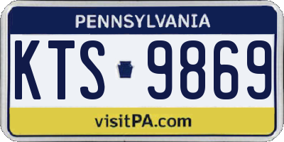 PA license plate KTS9869