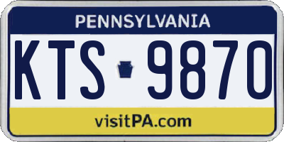 PA license plate KTS9870