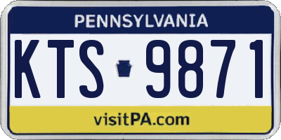 PA license plate KTS9871