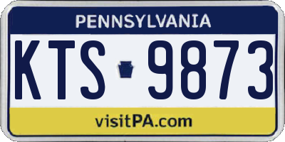 PA license plate KTS9873