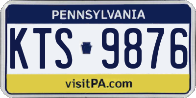 PA license plate KTS9876