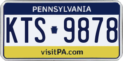 PA license plate KTS9878