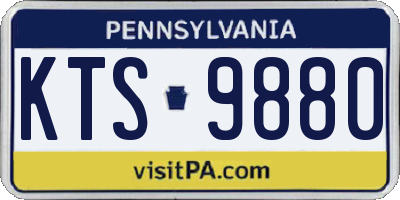 PA license plate KTS9880