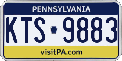 PA license plate KTS9883