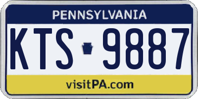 PA license plate KTS9887