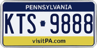 PA license plate KTS9888