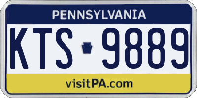 PA license plate KTS9889